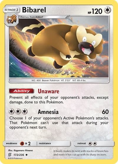 Bibarel SM - Unified Minds Pokemon card