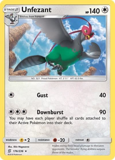 Unfezant SM - Unified Minds Pokemon card