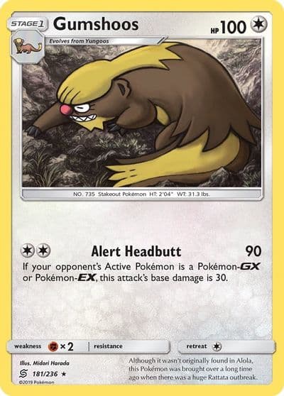 Gumshoos SM - Unified Minds Pokemon card