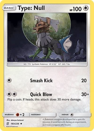Type: Null SM - Unified Minds Pokemon card