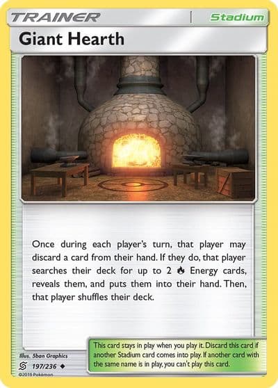 Giant Hearth SM - Unified Minds Pokemon card