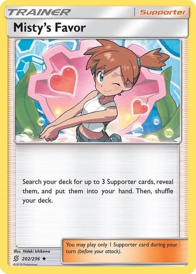 Misty's Favor SM - Unified Minds Pokemon card