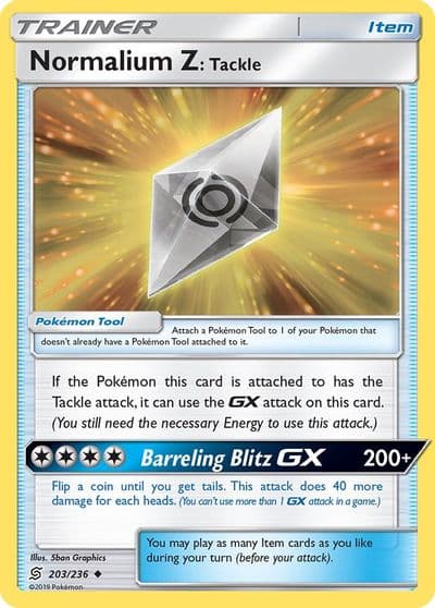 Normalium Z: Tackle SM - Unified Minds Pokemon card