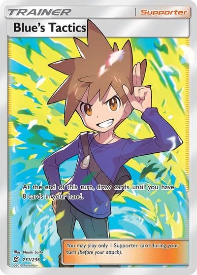 Blue's Tactics (Full Art) SM - Unified Minds Pokemon card