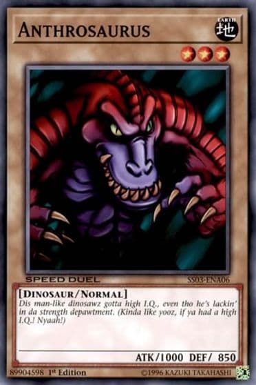 Anthrosaurus Speed Duel Decks: Ultimate Predators Yu-Gi-Oh! card