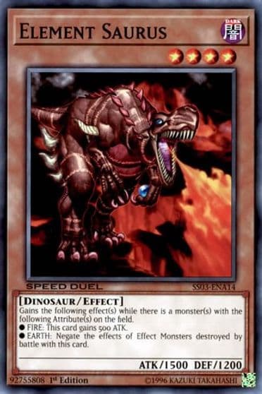 Element Saurus Speed Duel Decks: Ultimate Predators Yu-Gi-Oh! card