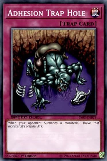 Adhesion Trap Hole Speed Duel Decks: Ultimate Predators Yu-Gi-Oh! card