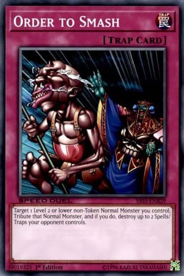 Order to Smash Speed Duel Decks: Ultimate Predators Yu-Gi-Oh! card