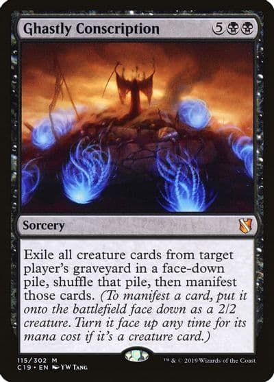 Ghastly Conscription Commander 2019 Magic card