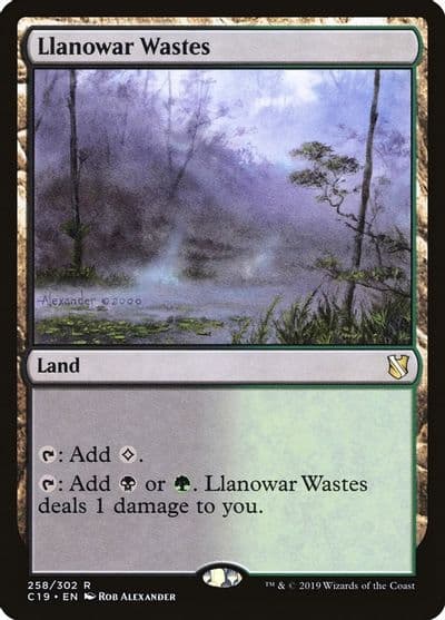 Llanowar Wastes Commander 2019 Magic card