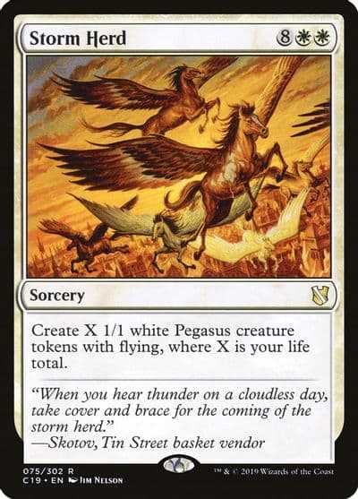 Storm Herd Commander 2019 Magic card