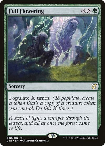 Full Flowering Commander 2019 Magic card