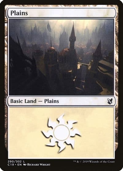 Plains 290 Commander 2019 Magic card