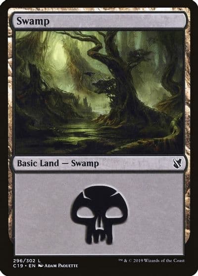 Swamp 296 Commander 2019 Magic card