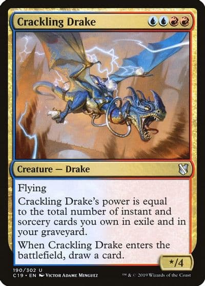 Crackling Drake Commander 2019 Magic card