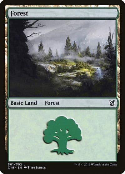 Forest 301 Commander 2019 Magic card