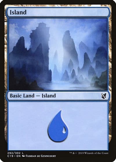 Island 292 Commander 2019 Magic card