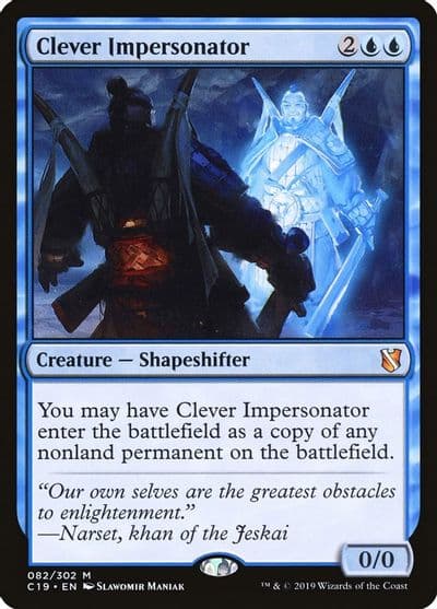 Clever Impersonator Commander 2019 Magic card