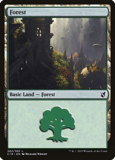 Forest 302 Commander 2019 Magic card