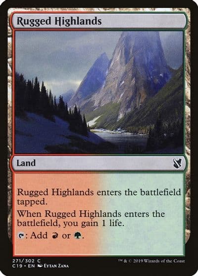 Rugged Highlands Commander 2019 Magic card