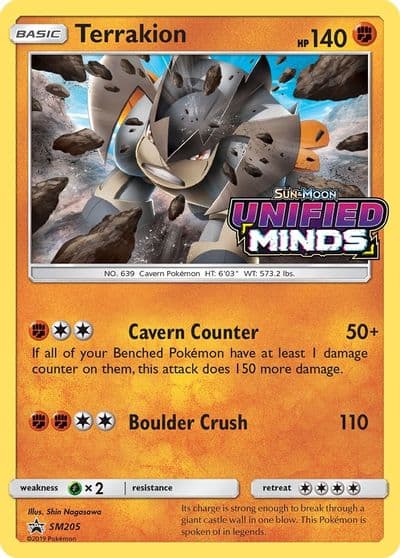 Terrakion - SM205 (Prerelease) SM Promos Pokemon card
