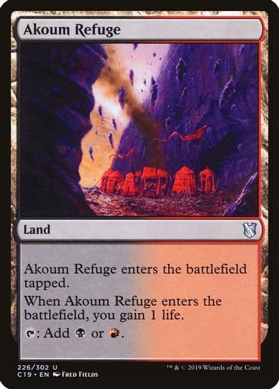 Akoum Refuge Commander 2019 Magic card