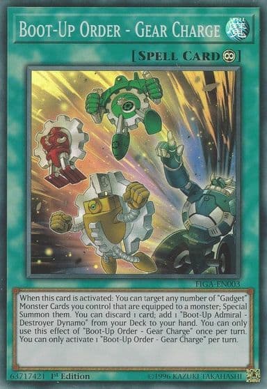 Boot Up Order Gear Charge Fists of the Gadgets Yu-Gi-Oh! card