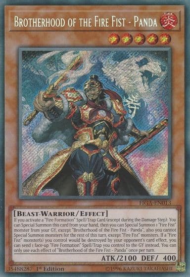 Brotherhood of the Fire Fist Panda Fists of the Gadgets Yu-Gi-Oh! card