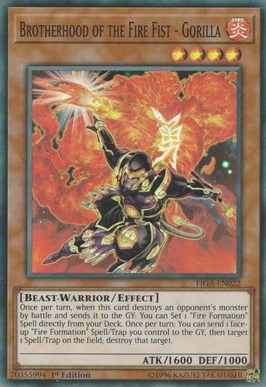 Brotherhood of the Fire Fist Gorilla Fists of the Gadgets Yu-Gi-Oh! card