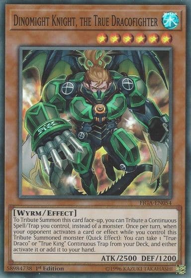 Dinomight Knight the True Dracofighter Fists of the Gadgets Yu-Gi-Oh! card
