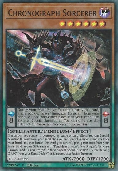 Chronograph Sorcerer Fists of the Gadgets Yu-Gi-Oh! card