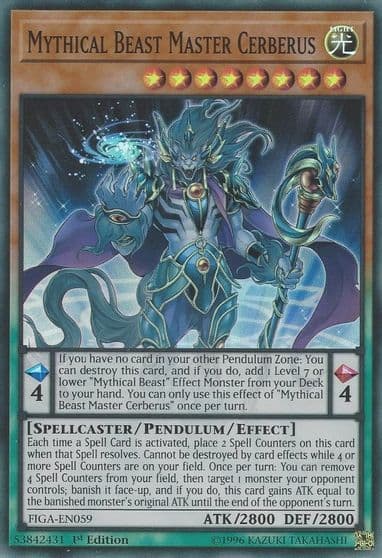 Mythical Beast Master Cerberus Fists of the Gadgets Yu-Gi-Oh! card
