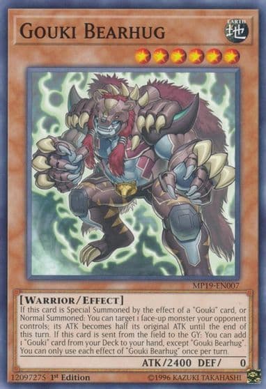 Gouki Bearhug 2019 Gold Sarcophagus Tin Mega Pack Yu-Gi-Oh! card
