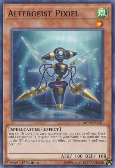 Altergeist Pixiel 2019 Gold Sarcophagus Tin Mega Pack Yu-Gi-Oh! card