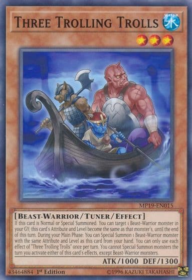 Three Trolling Trolls 2019 Gold Sarcophagus Tin Mega Pack Yu-Gi-Oh! card