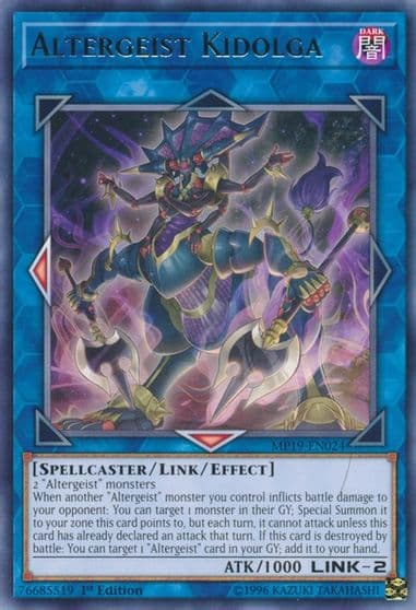 Altergeist Kidolga 2019 Gold Sarcophagus Tin Mega Pack Yu-Gi-Oh! card