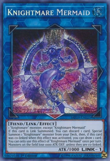 Knightmare Mermaid 2019 Gold Sarcophagus Tin Mega Pack Yu-Gi-Oh! card
