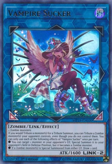 Vampire Sucker 2019 Gold Sarcophagus Tin Mega Pack Yu-Gi-Oh! card