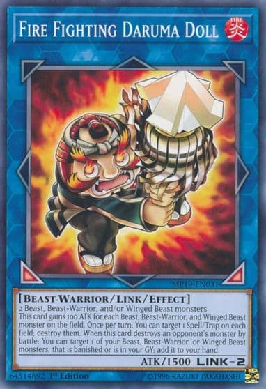 Fire Fighting Daruma Doll 2019 Gold Sarcophagus Tin Mega Pack Yu-Gi-Oh! card