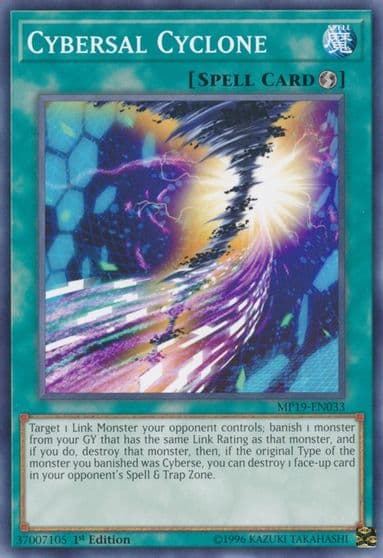 Cybersal Cyclone 2019 Gold Sarcophagus Tin Mega Pack Yu-Gi-Oh! card