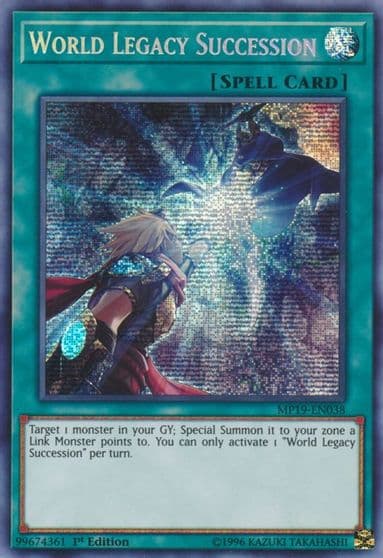 World Legacy Succession 2019 Gold Sarcophagus Tin Mega Pack Yu-Gi-Oh! card