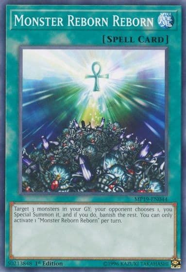 Monster Reborn Reborn 2019 Gold Sarcophagus Tin Mega Pack Yu-Gi-Oh! card