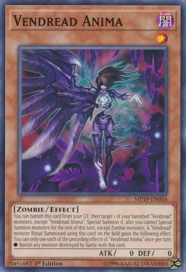Vendread Anima 2019 Gold Sarcophagus Tin Mega Pack Yu-Gi-Oh! card