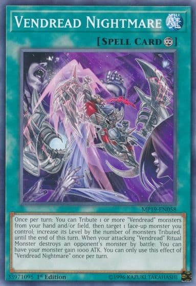 Vendread Nightmare 2019 Gold Sarcophagus Tin Mega Pack Yu-Gi-Oh! card