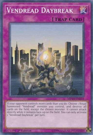 Vendread Daybreak 2019 Gold Sarcophagus Tin Mega Pack Yu-Gi-Oh! card