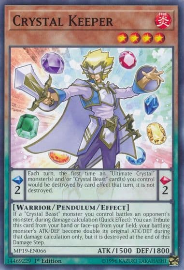 Crystal Keeper 2019 Gold Sarcophagus Tin Mega Pack Yu-Gi-Oh! card