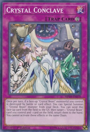 Crystal Conclave 2019 Gold Sarcophagus Tin Mega Pack Yu-Gi-Oh! card