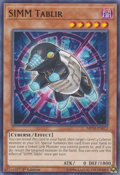 SIMM Tablir 2019 Gold Sarcophagus Tin Mega Pack Yu-Gi-Oh! card