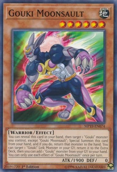 Gouki Moonsault 2019 Gold Sarcophagus Tin Mega Pack Yu-Gi-Oh! card