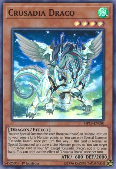 Crusadia Draco 2019 Gold Sarcophagus Tin Mega Pack Yu-Gi-Oh! card